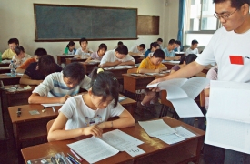 每年的中國高考是莘莘學子的頭等大事。Getty Images