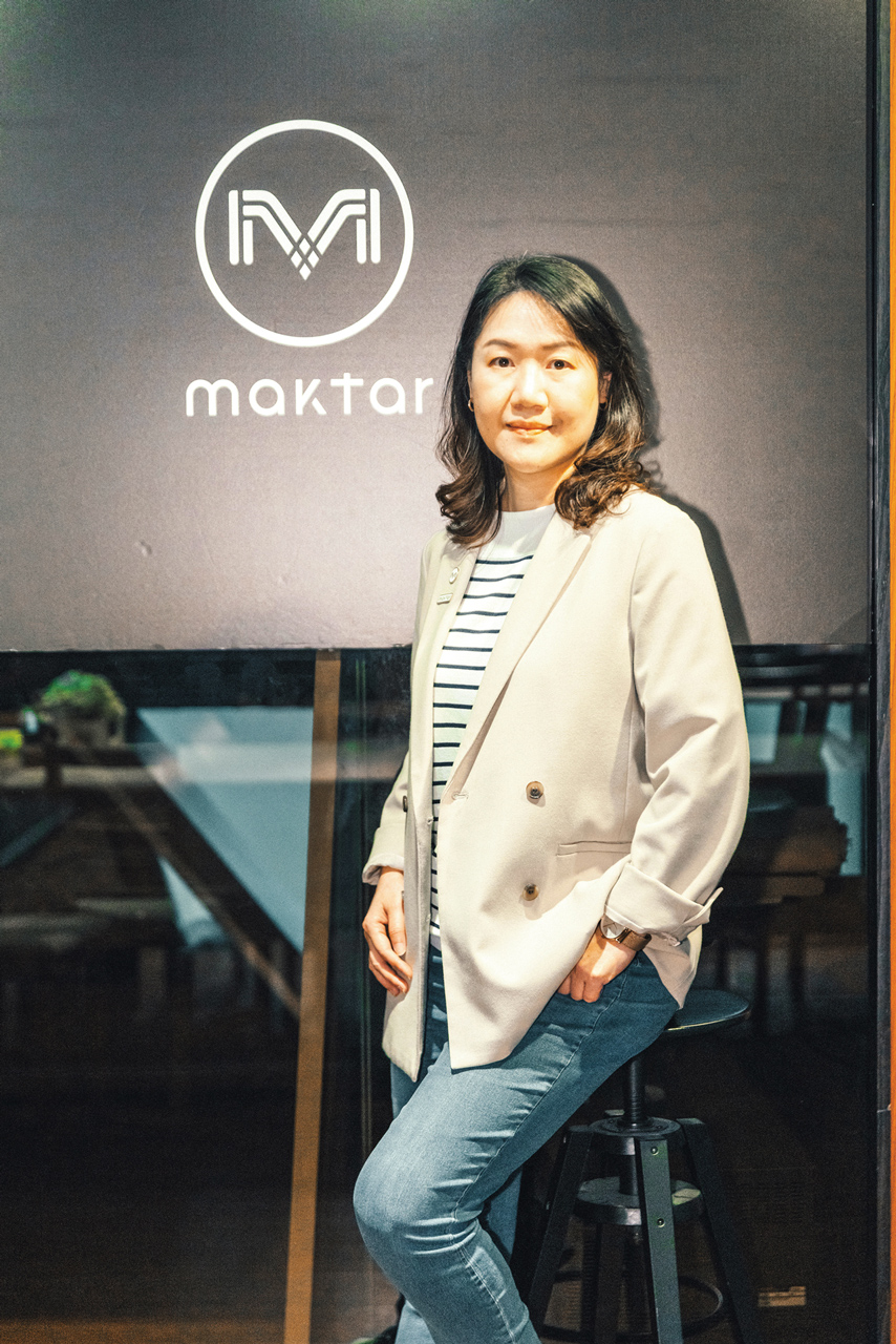 行銷經理江佼璇強調Maktar的「商品力」，隨時維持消費者使用體驗的正確性。葉俊宏攝影
