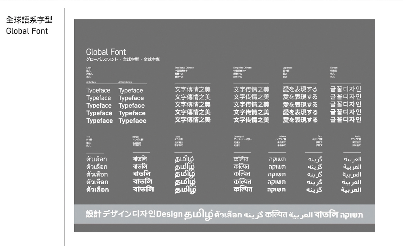 從台灣走向世界的「晶熙黑」，兼具全球語系字型。文鼎字型官網擷圖