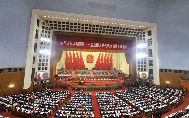 中共第十一届全国人民代表大会于2012年3月5日召开。Getty Images