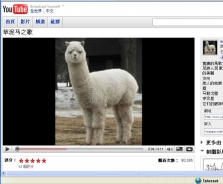 「草泥馬」兒歌在視訊分享網站YouTube迅速竄紅，成了中國網民嘲諷、抵抗當局網路審查制度的象徵。